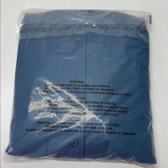 🔥Original Penguin Textured Blue Shirt Sz Large New - Picture 6 of 8